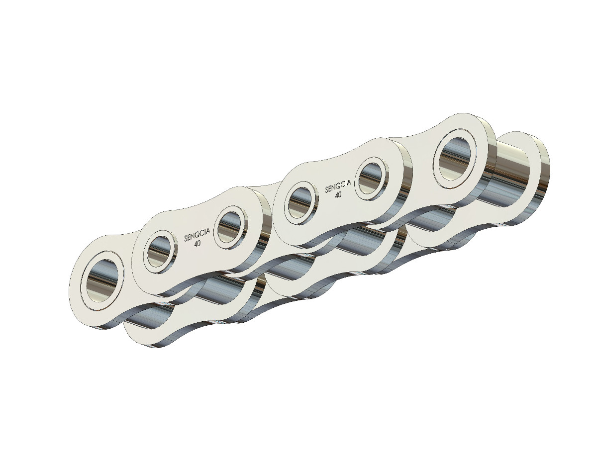 Straight Attachment Chain 304 Stainless Steel Material SA-1 Attachment One Side Riveted C2052SS / 1-1/4 in Pitch 