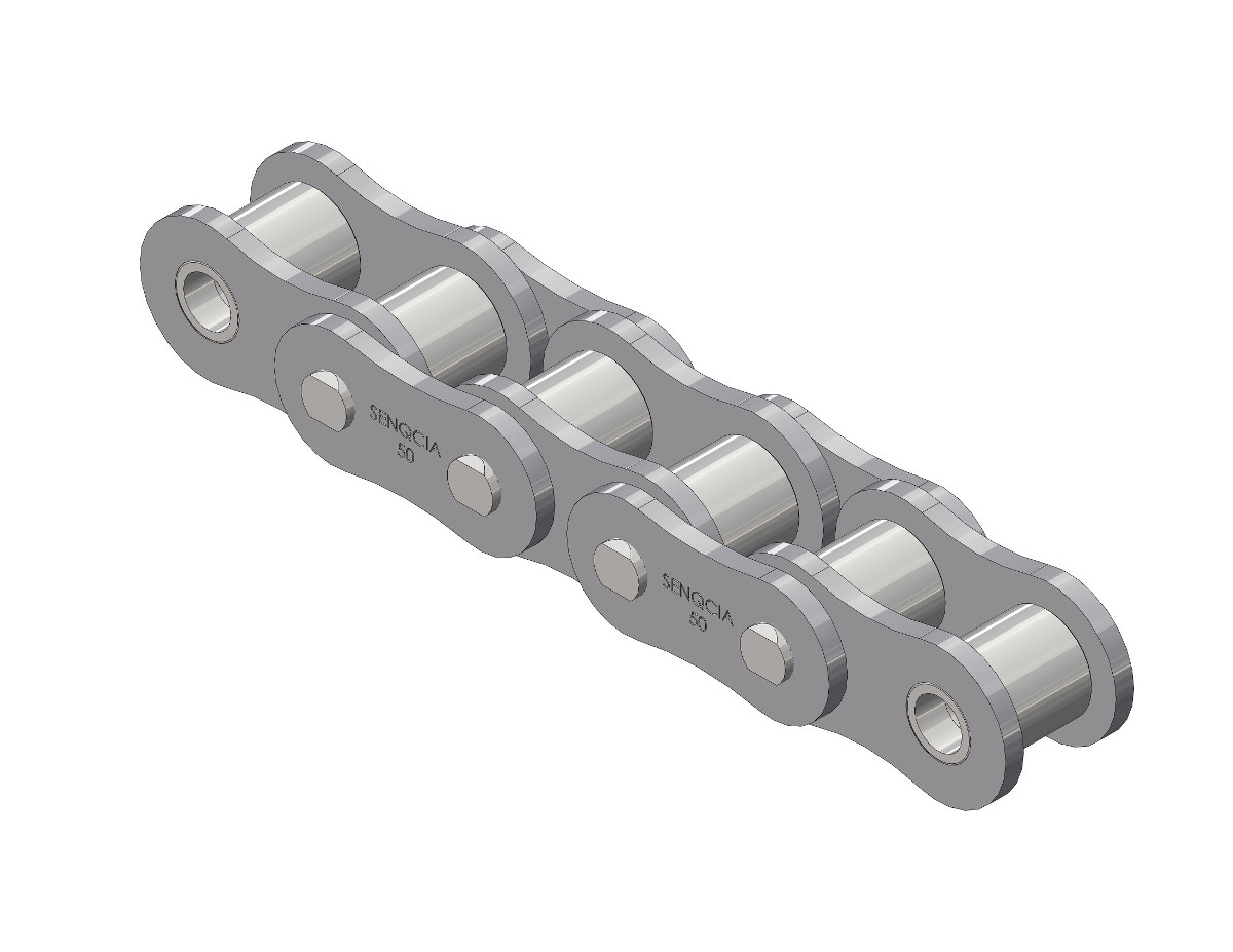 Senqcia Inspire Series 50-4RB Riveted ASME/ANSI Standard Roller Chain Pack of 10 5/8 Pitch Quad Strand 10 Length 