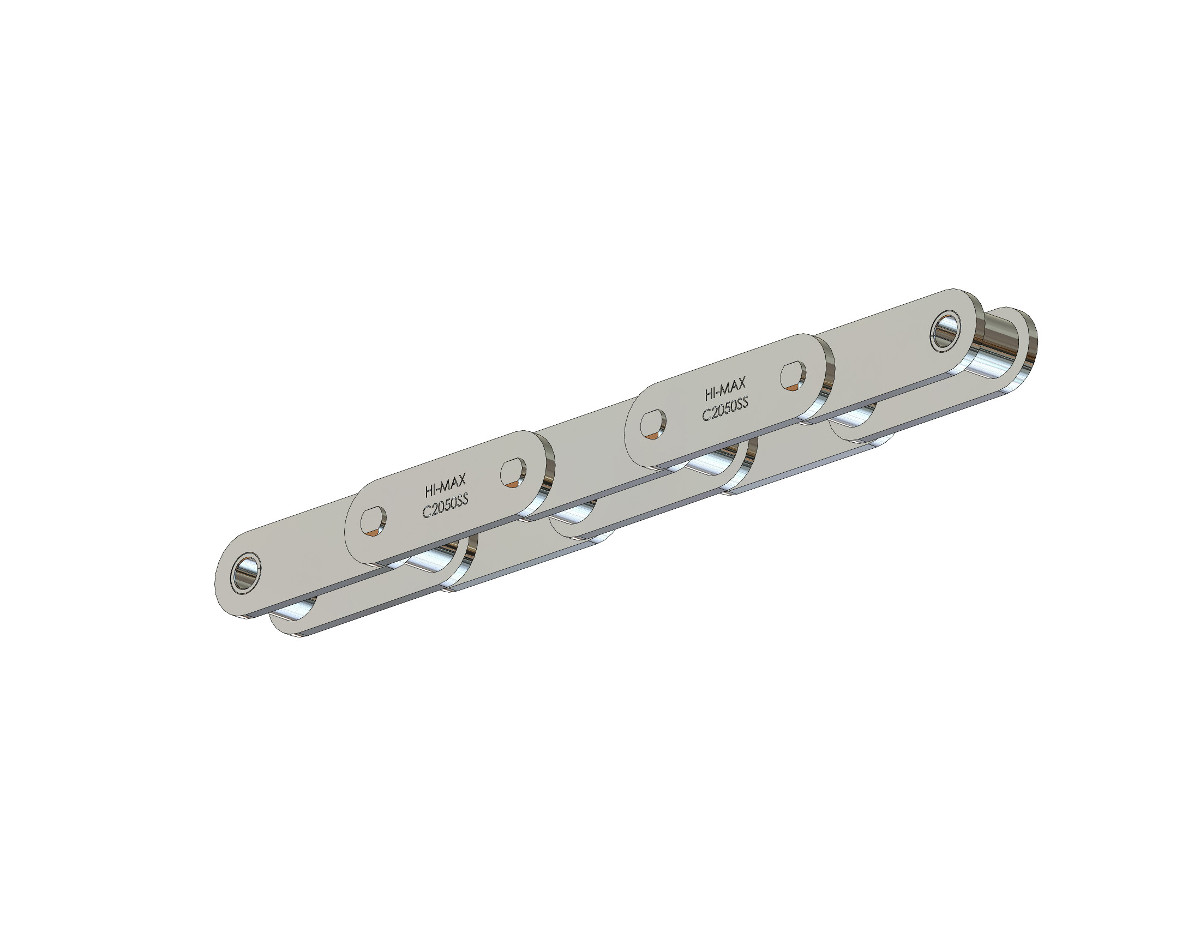 Riveted Bent C2052PHSS / 1-1/4 in Pitch K-2 Attachment Attachment Chain 600 Stainless Steel Material Two Sides 
